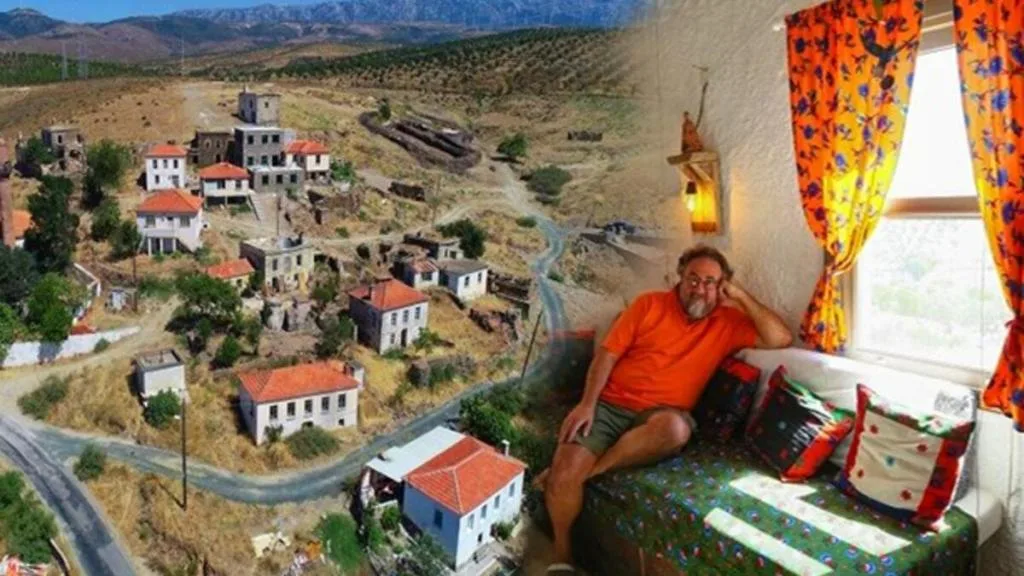 Ege'de sakin bir tatil için köylü konsepti